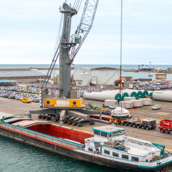 Transport par barge des tunneliers de toulouse